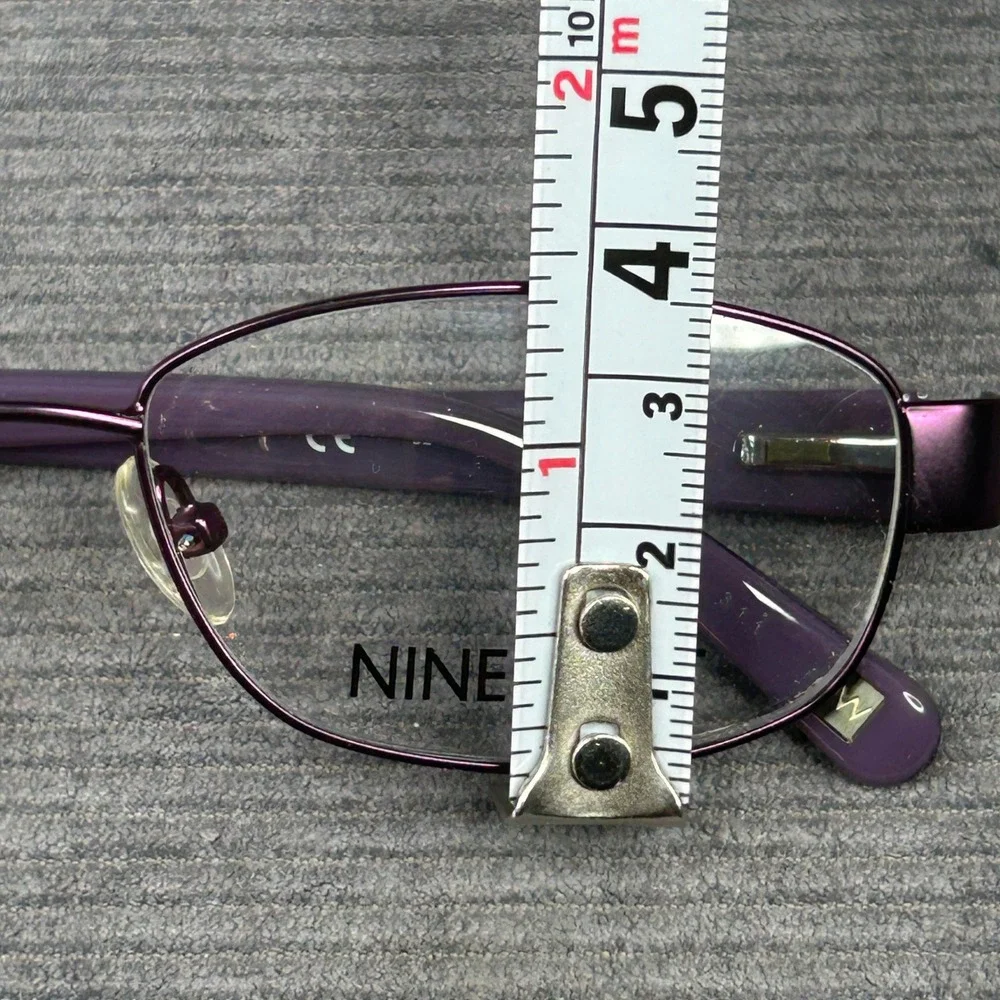 Nine West NW1036 500 Purple Oval Semi-Rimless Y2k Eyeglasses Frames 52-16-135